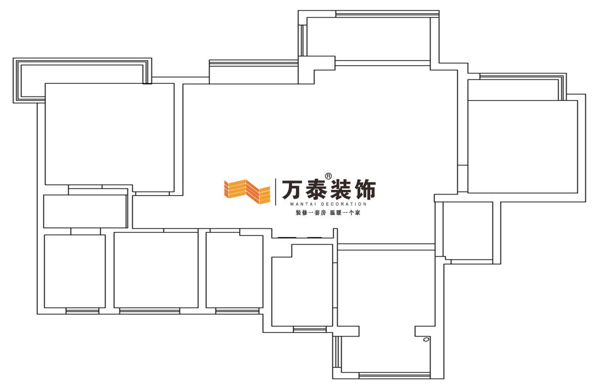 歷下區魯能泰山七號147㎡四室兩廳現代簡約風格裝修案例9