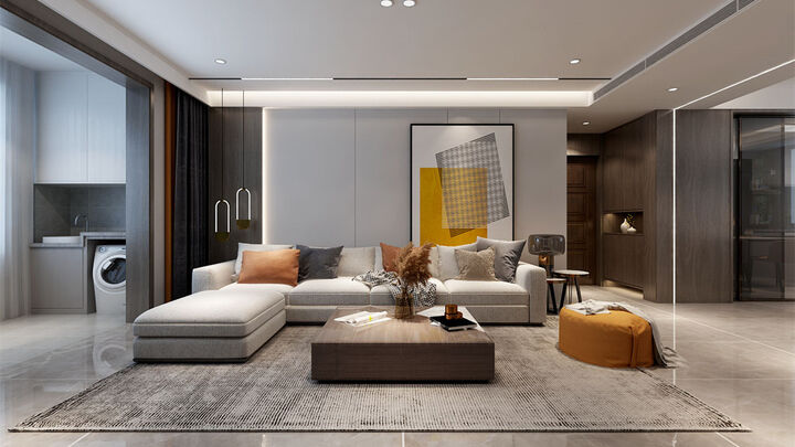 市中区中海国际128㎡三室两厅现代简约风格装修案例