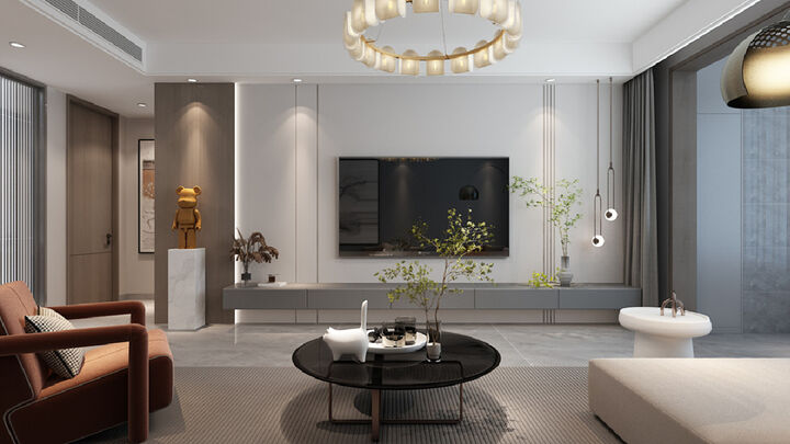 市中区中海国际C1-138㎡三室两厅现代风格装修案例